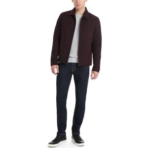 Van Heusen mens Van Heusen Men’s Trudy Casual Trucker Jacket(Burgundy)