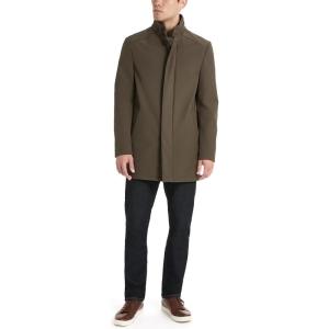 Van Heusen mens Van Heusen Tedford Overcoat With Stand Collar(Olive)