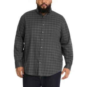 Van Heusen mens Wrinkle Free Poplin Long Sleeve Shirt(Iron Gate)