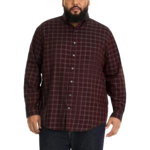 Van Heusen mens Wrinkle Free Poplin Long Sleeve Shirt(Red Pinot Noir)