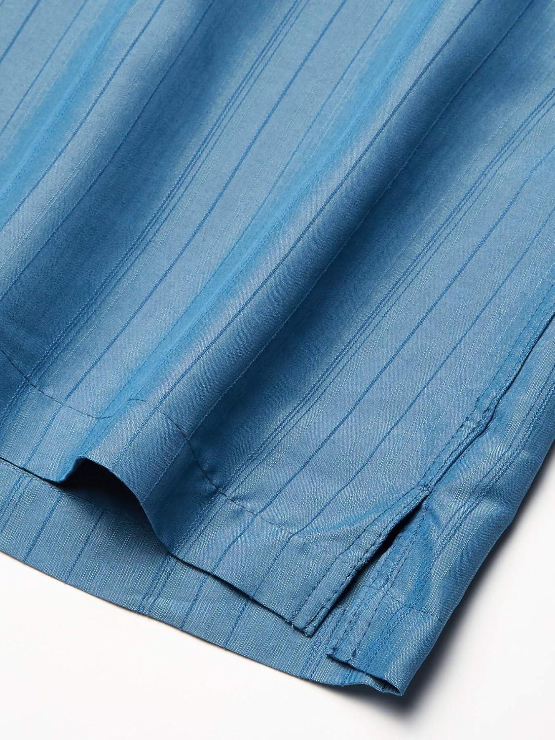 imageVan Heusen Mens Big and Tall Air Short Sleeve Button Down Poly Rayon Stripe ShirtCameo Blue