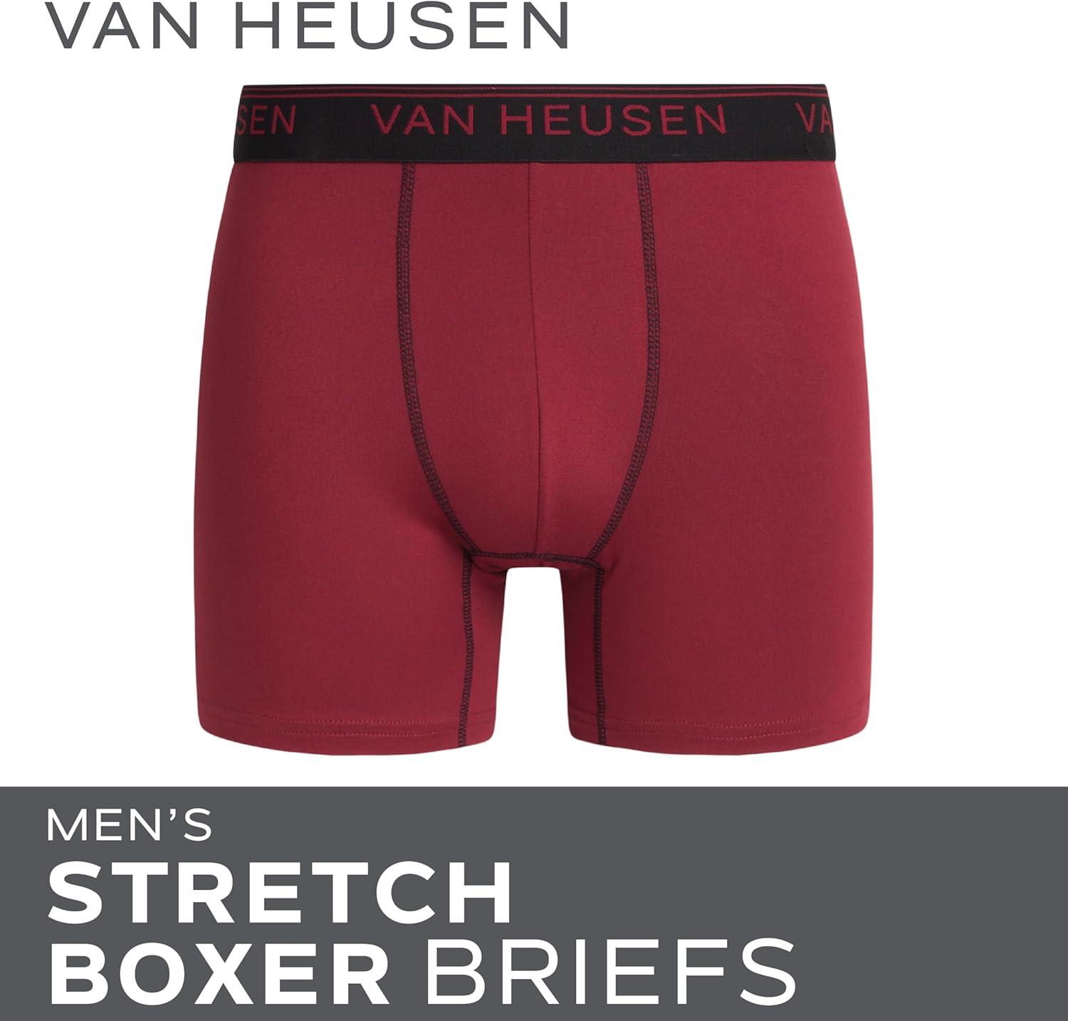 imageVan Heusen Mens Boxer Briefs 3 Pack 6 Inseam Soft Mens Underwear Athletic Boxer Briefs with Contour PouchBlackCharcoal GreyRed