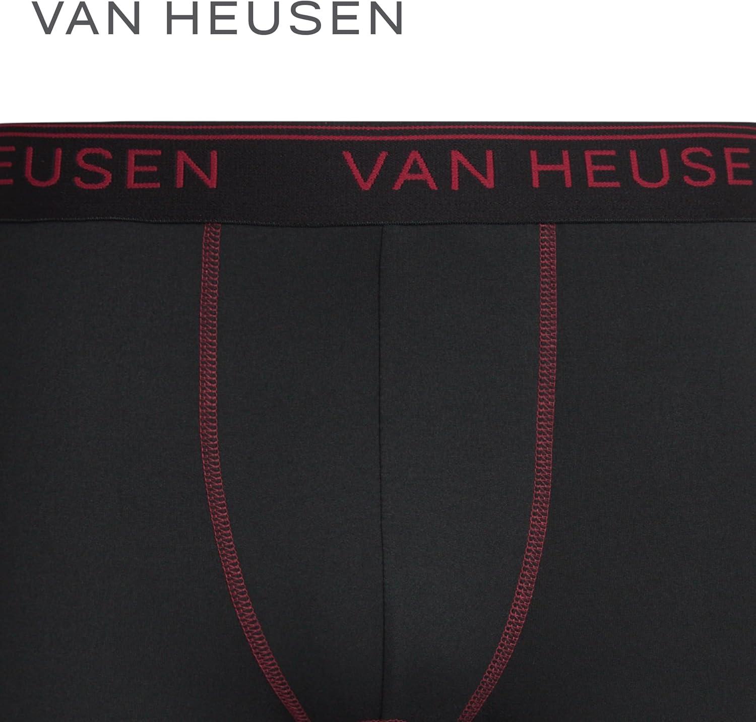 imageVan Heusen Mens Boxer Briefs 3 Pack 6 Inseam Soft Mens Underwear Athletic Boxer Briefs with Contour PouchBlackCharcoal GreyRed