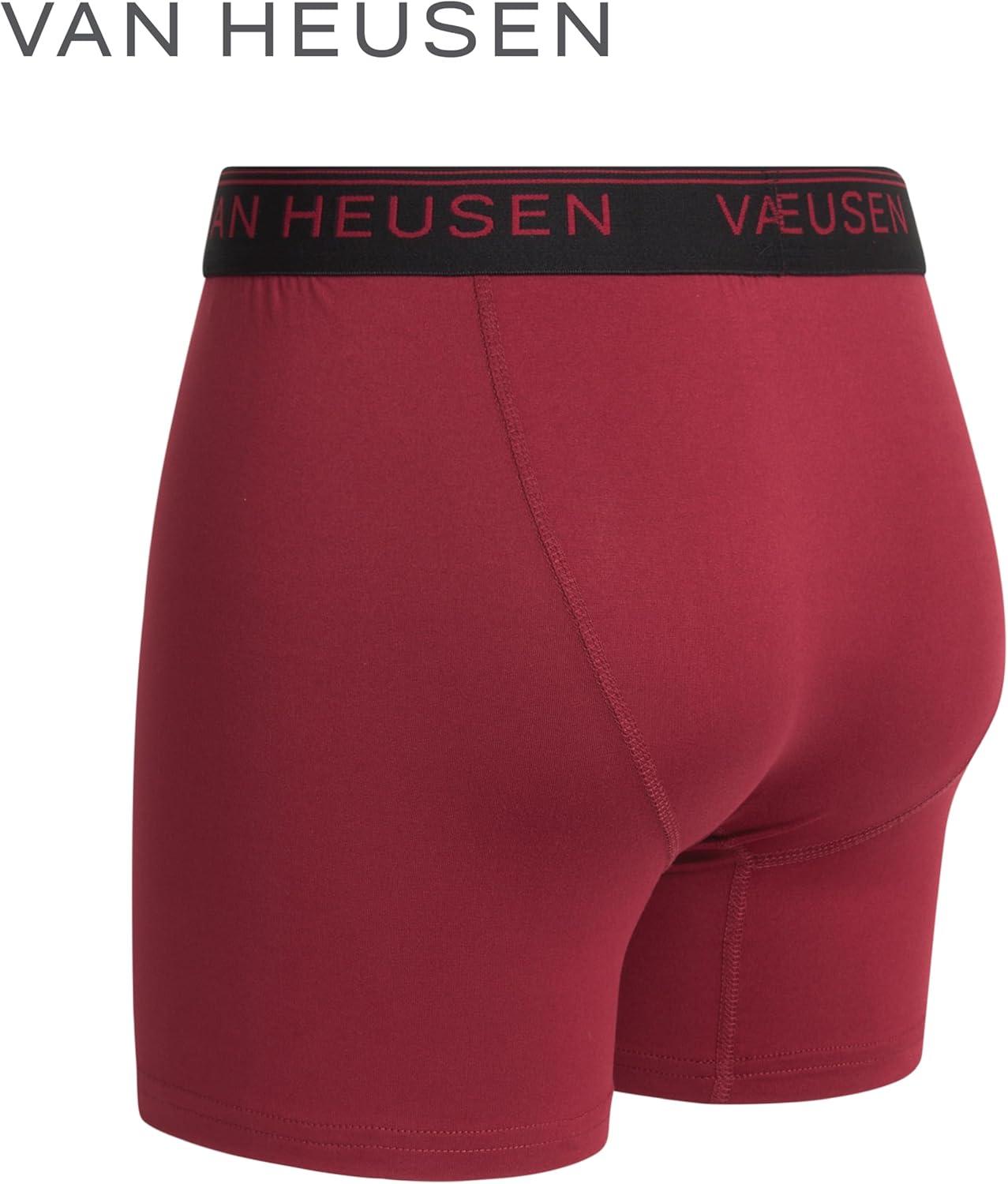 imageVan Heusen Mens Boxer Briefs 3 Pack 6 Inseam Soft Mens Underwear Athletic Boxer Briefs with Contour PouchBlackCharcoal GreyRed