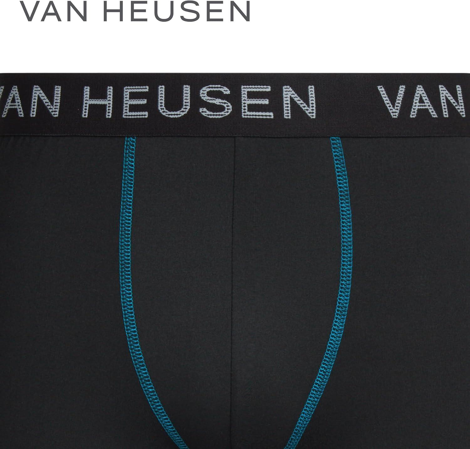 imageVan Heusen Mens Boxer Briefs 3 Pack 6 Inseam Soft Mens Underwear Athletic Boxer Briefs with Contour PouchBlackTealPearl
