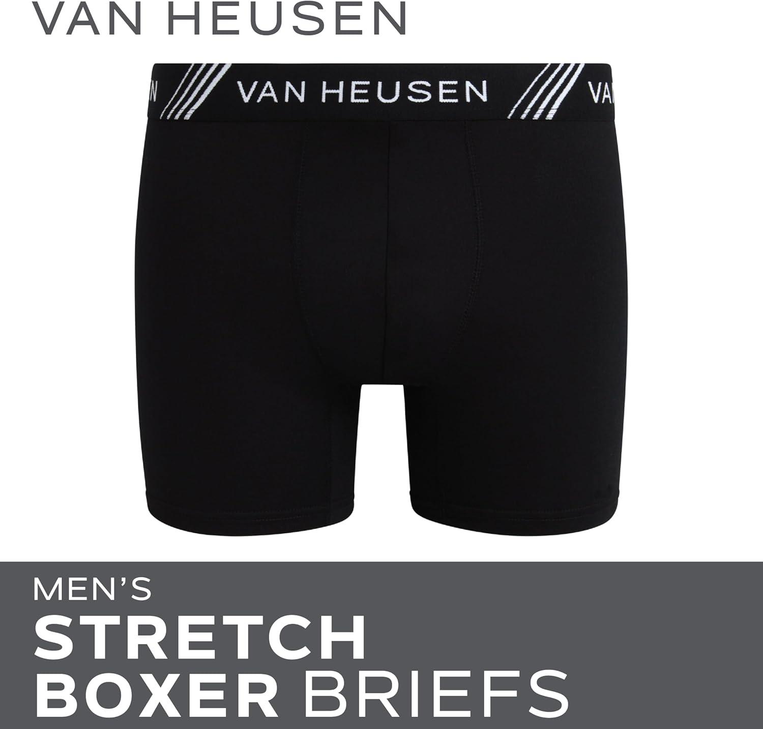 imageVan Heusen Mens Boxer Briefs 3 Pack 6 Inseam Soft Mens Underwear Athletic Boxer Briefs with Contour PouchBlackTibetan RedBlack