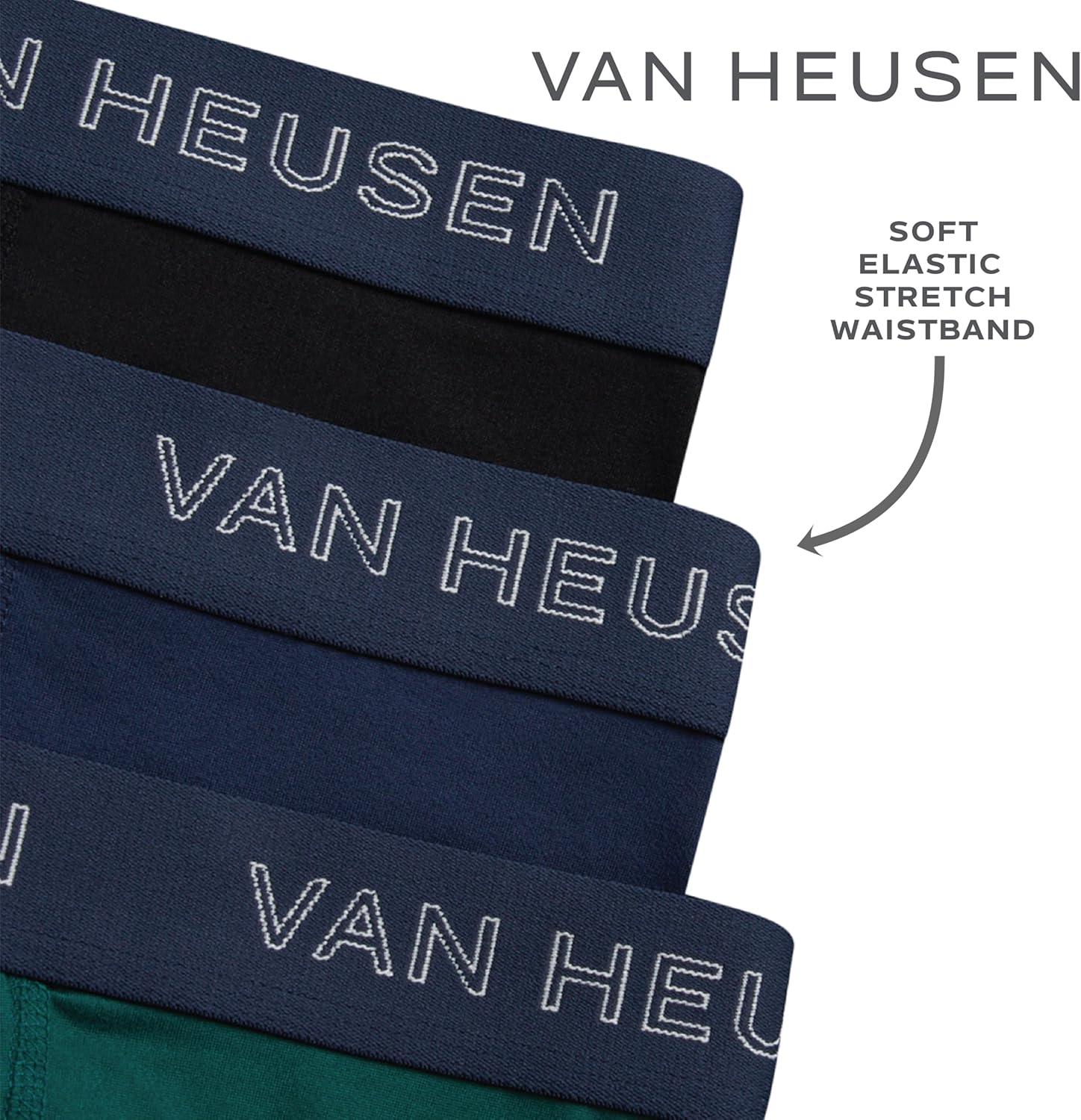 imageVan Heusen Mens Boxer Briefs 3 Pack 6 Inseam Soft Mens Underwear Athletic Boxer Briefs with Contour PouchDark GreyGreenBlack