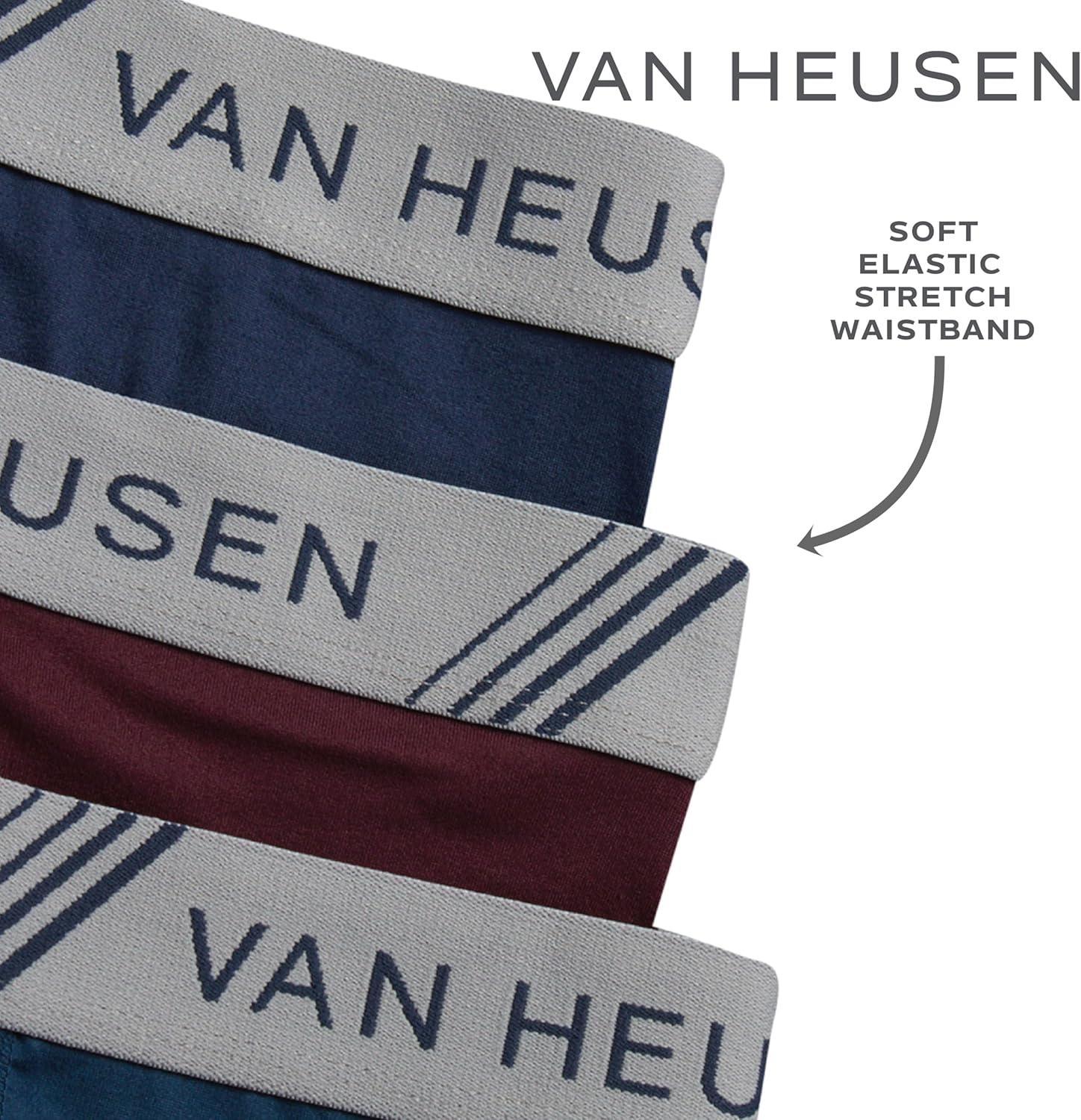 imageVan Heusen Mens Boxer Briefs 3 Pack 6 Inseam Soft Mens Underwear Athletic Boxer Briefs with Contour PouchMoonlit OceanDark GreyWine Red