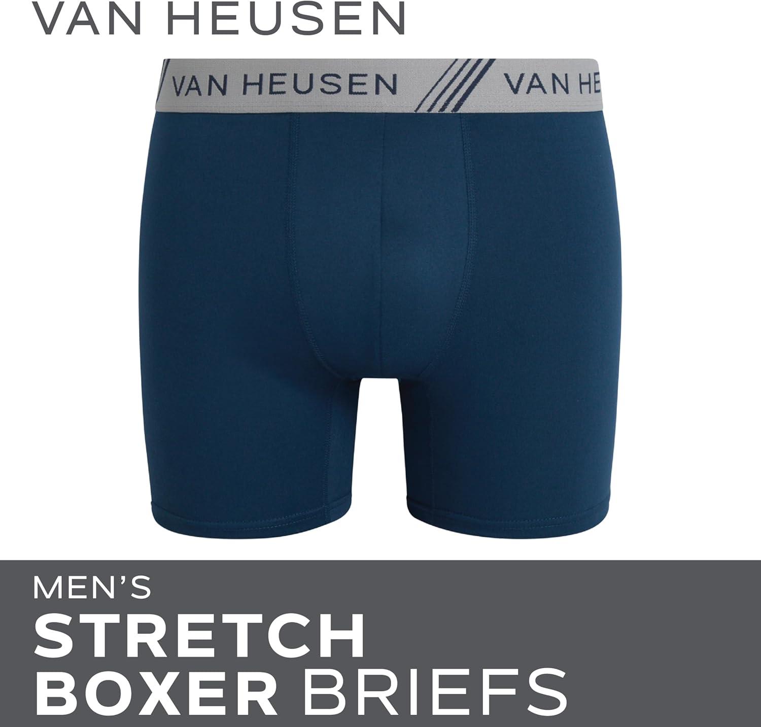 imageVan Heusen Mens Boxer Briefs 3 Pack 6 Inseam Soft Mens Underwear Athletic Boxer Briefs with Contour PouchMoonlit OceanDark GreyWine Red