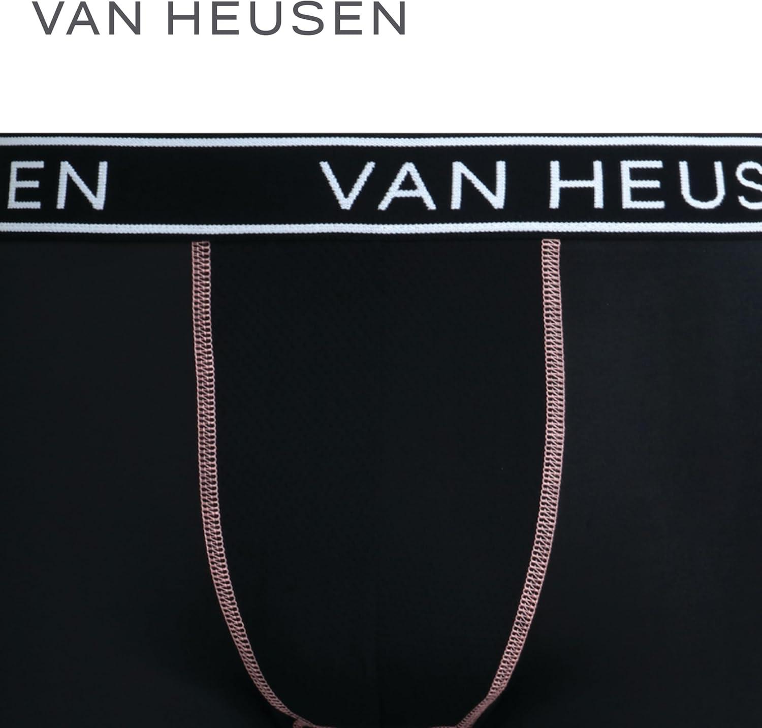imageVan Heusen Mens Boxer Briefs 6 Pack 6 Inseam Soft Stretch Mens Underwear Boxer Briefs with Contour PouchBlack