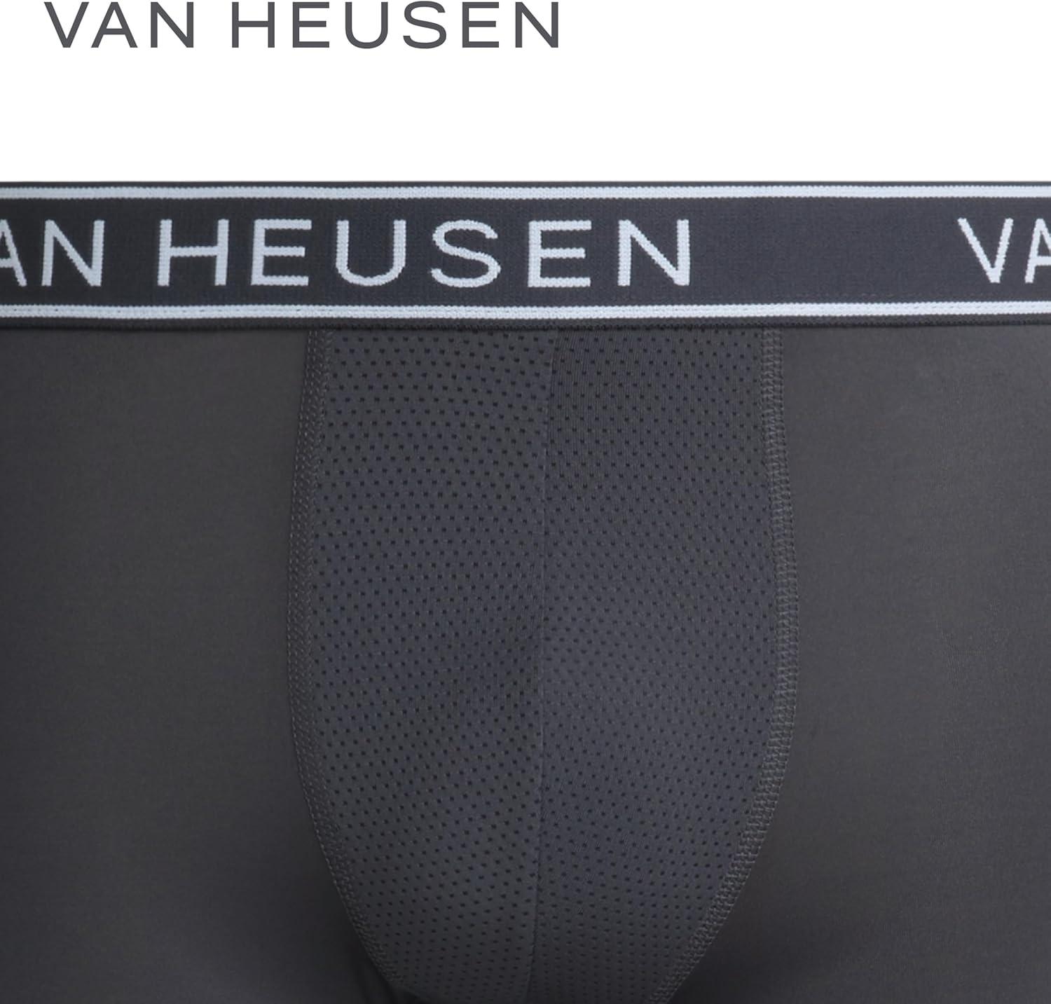 imageVan Heusen Mens Boxer Briefs 6 Pack 6 Inseam Soft Stretch Mens Underwear Boxer Briefs with Contour PouchBlackBlackened Pearl