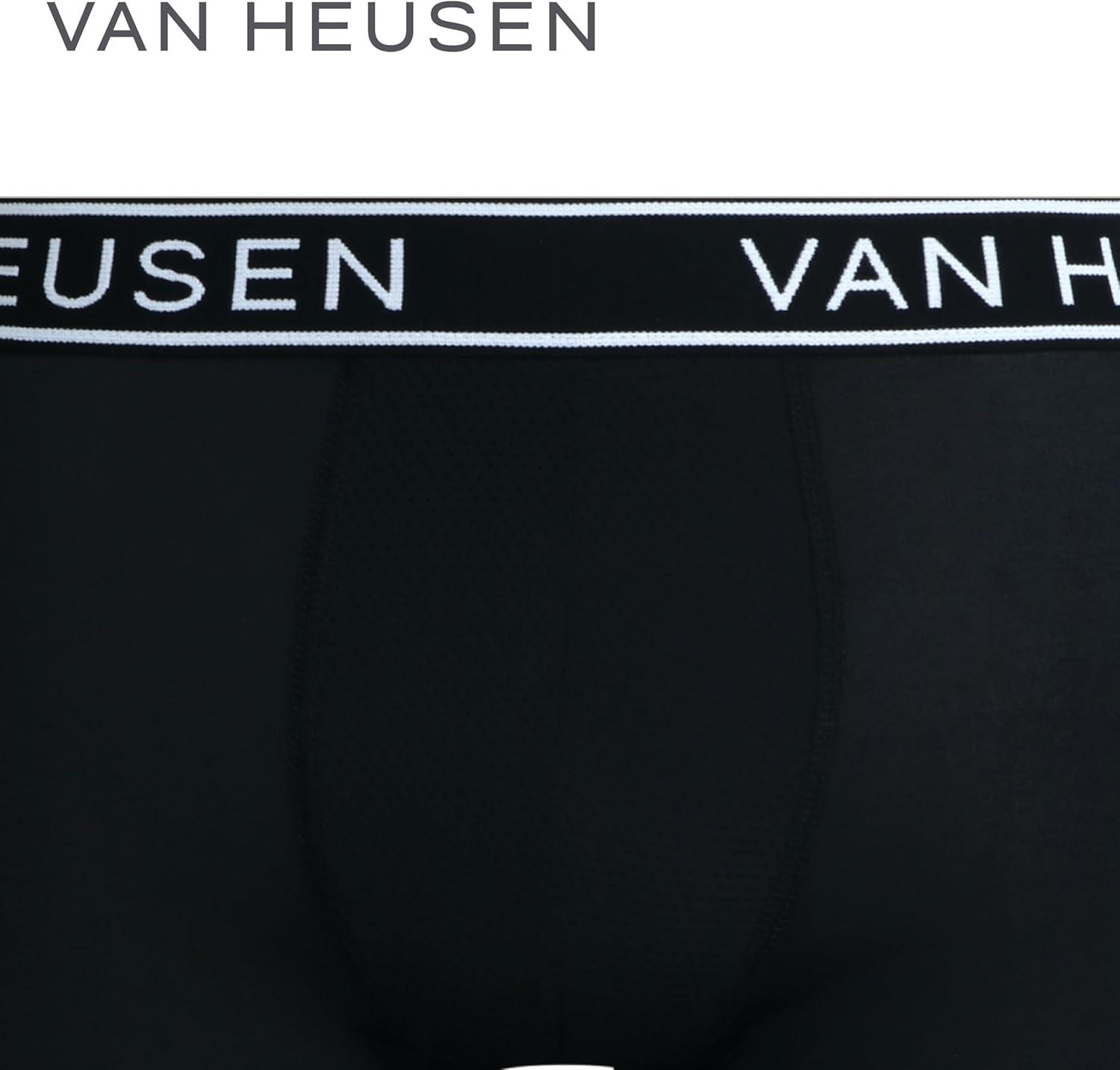 imageVan Heusen Mens Boxer Briefs 6 Pack 6 Inseam Soft Stretch Mens Underwear Boxer Briefs with Contour PouchBlackBlackened PearlDark ForestShark SkinEvening Blue