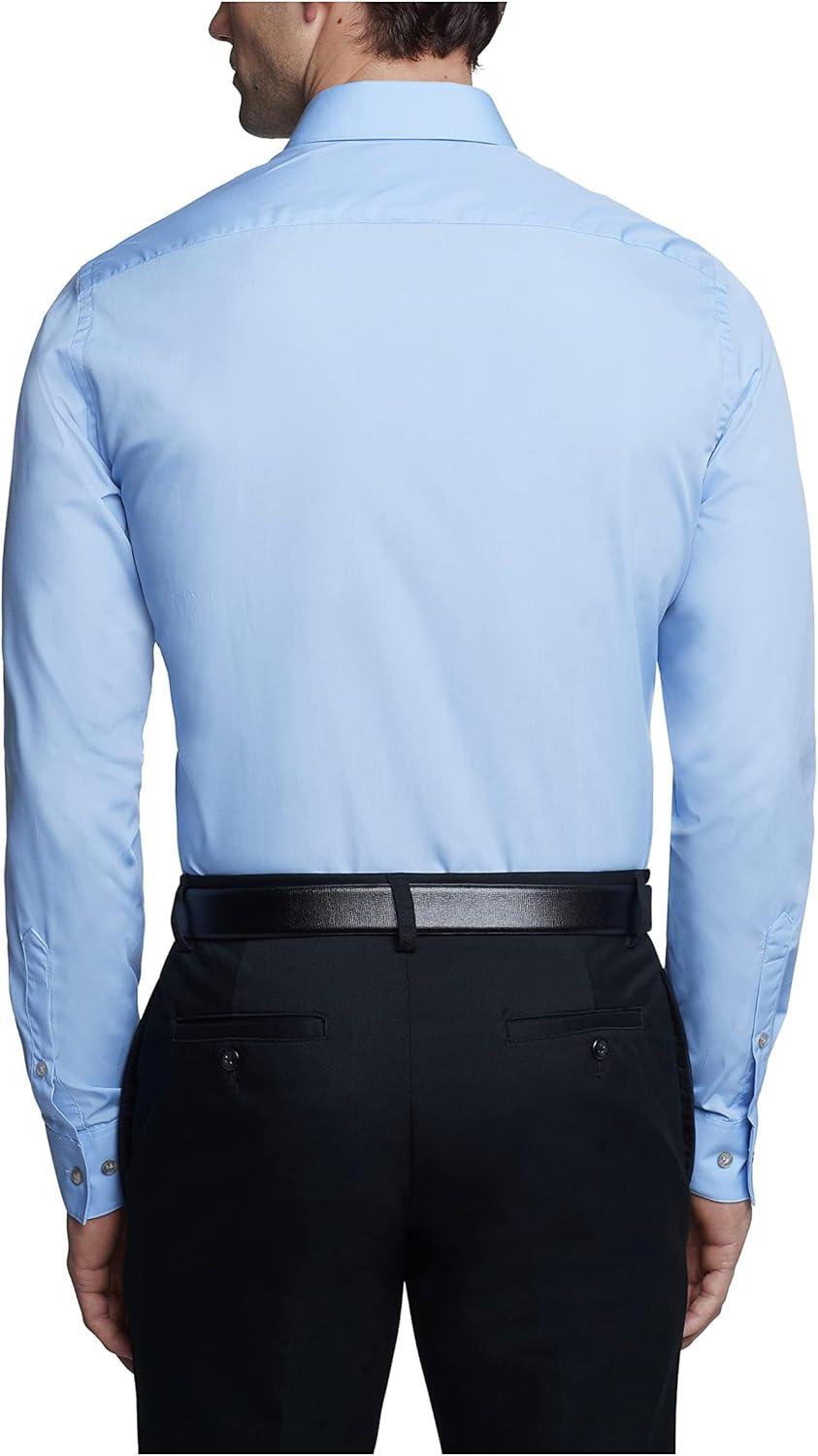imageVan Heusen Mens Dress Shirt Fitted Poplin SolidCameo Blue