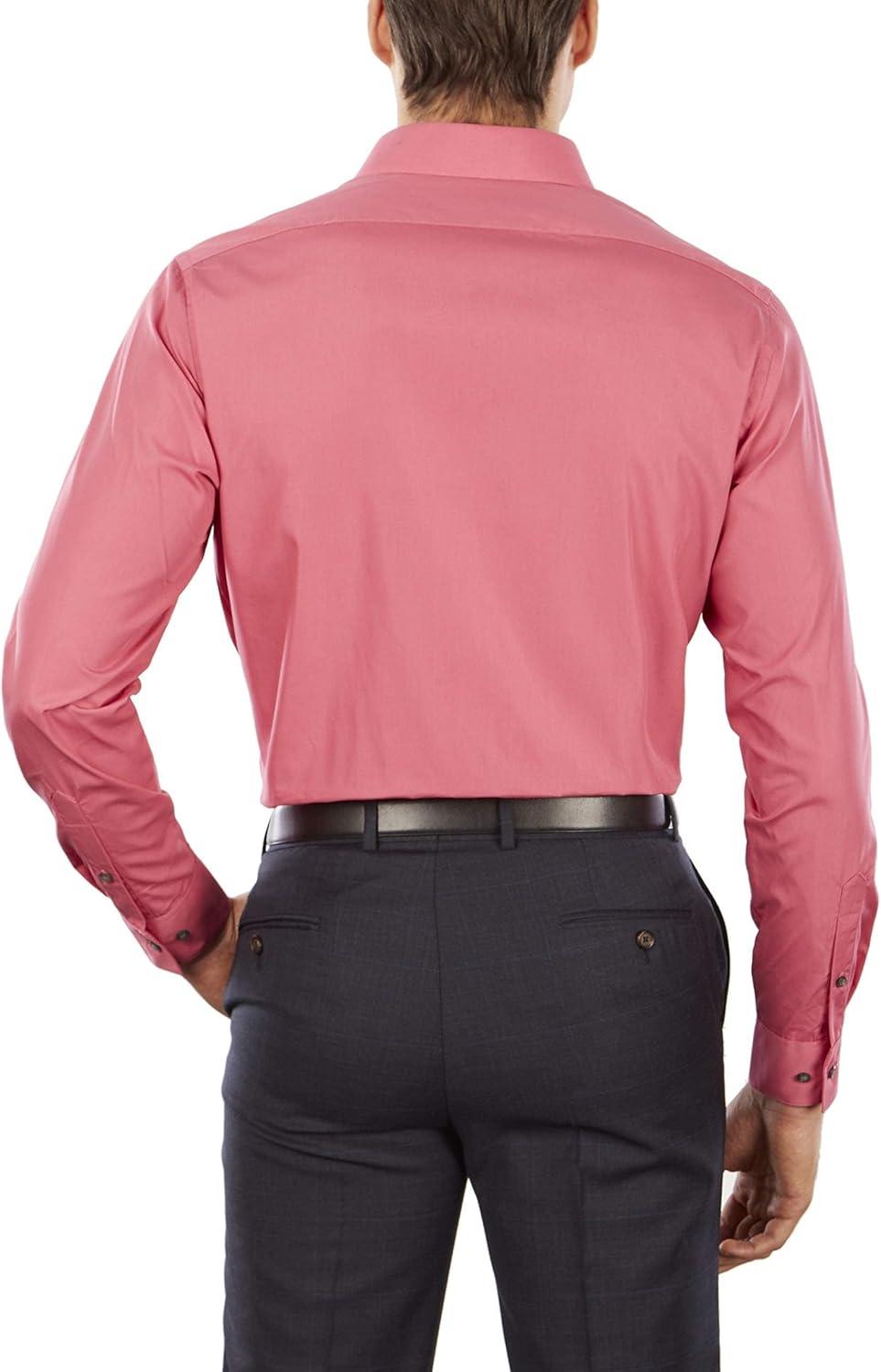 imageVan Heusen Mens Dress Shirt Fitted Poplin SolidDesert Rose