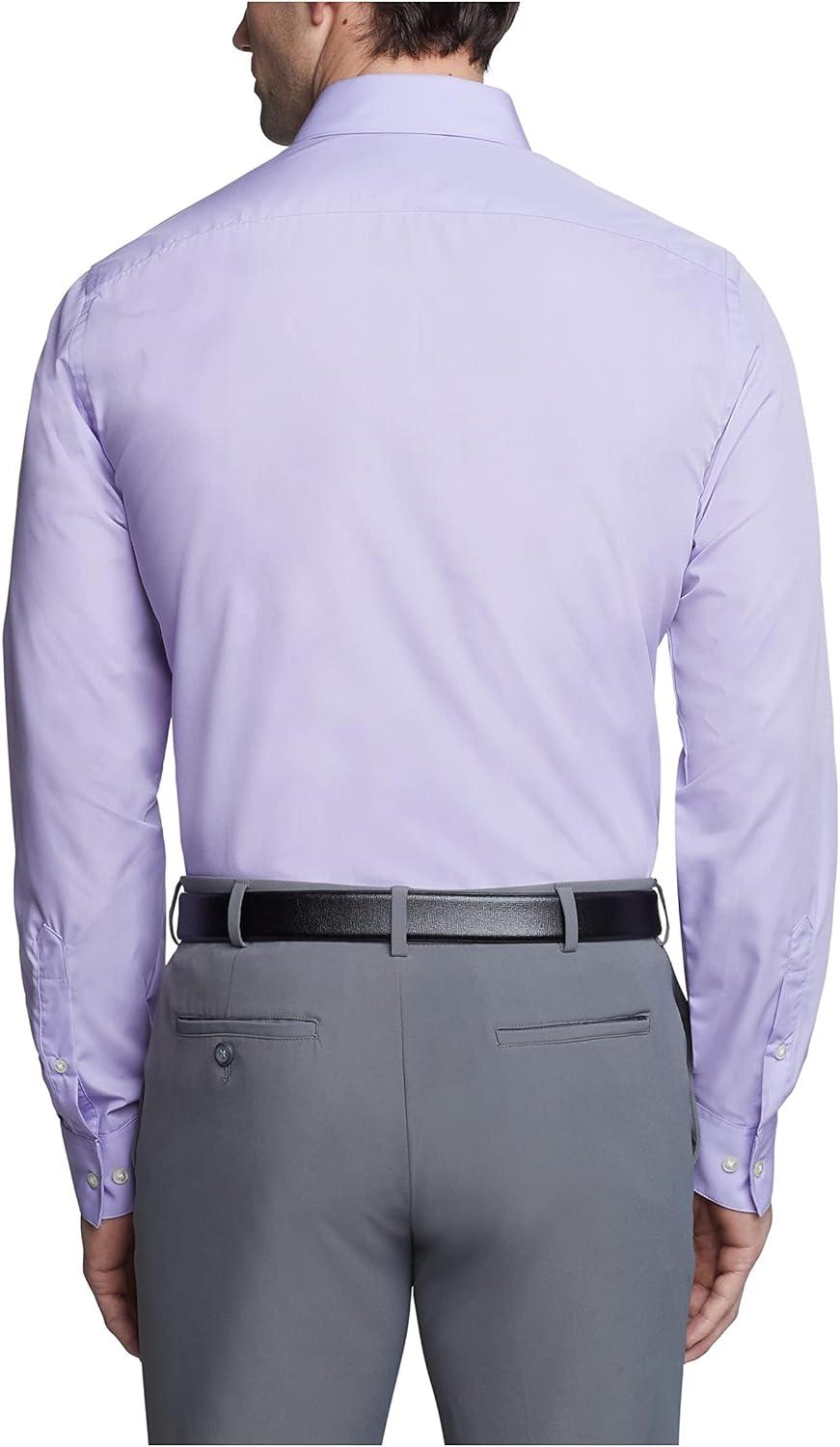 imageVan Heusen Mens Dress Shirt Fitted Poplin SolidLavender