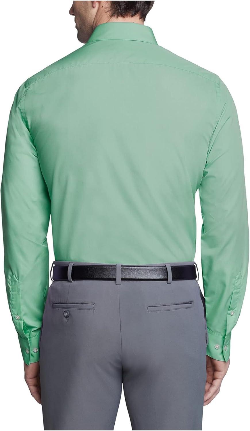 imageVan Heusen Mens Dress Shirt Fitted Poplin SolidLeaf