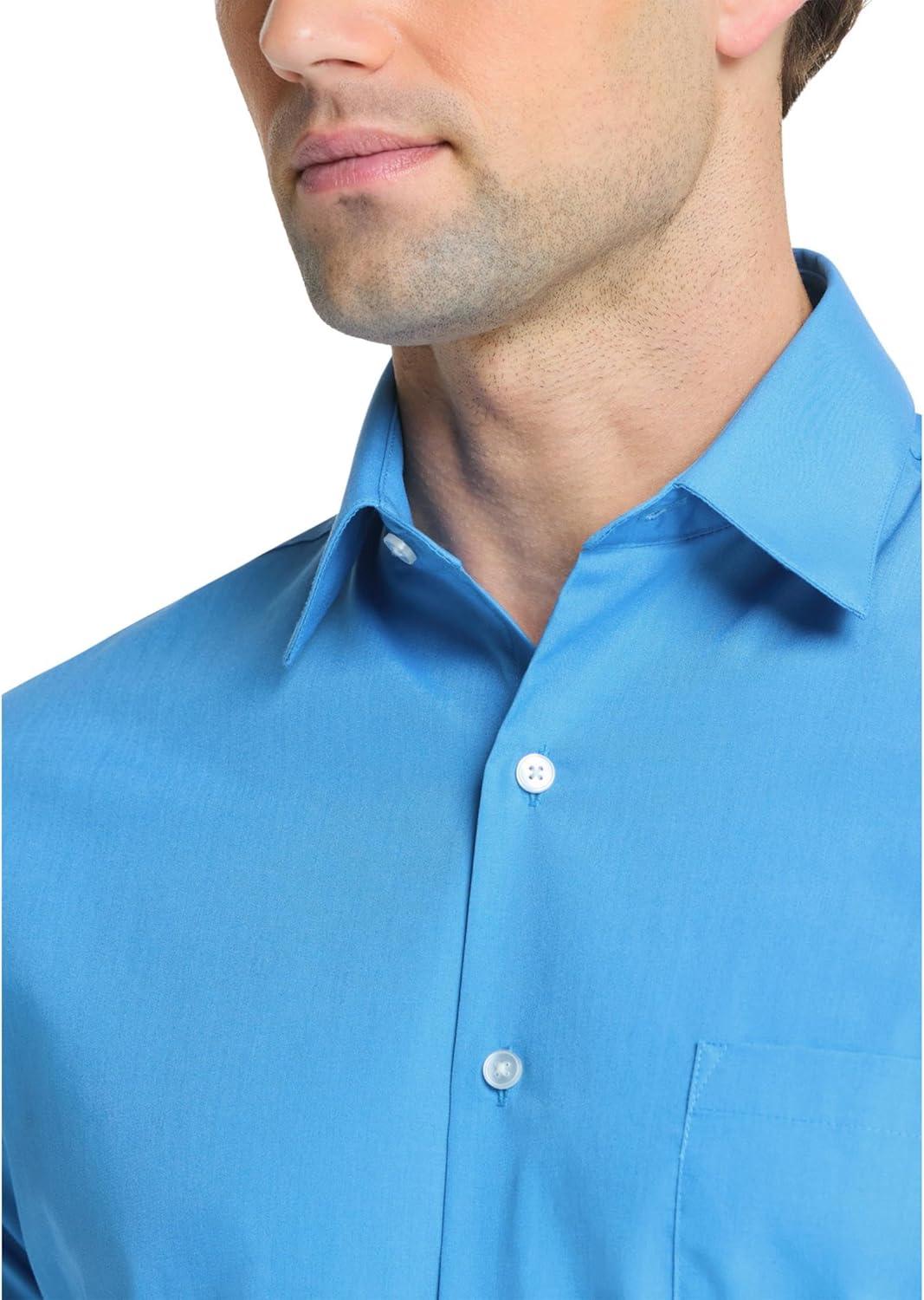 imageVan Heusen Mens Dress Shirt Fitted Poplin SolidPacifico