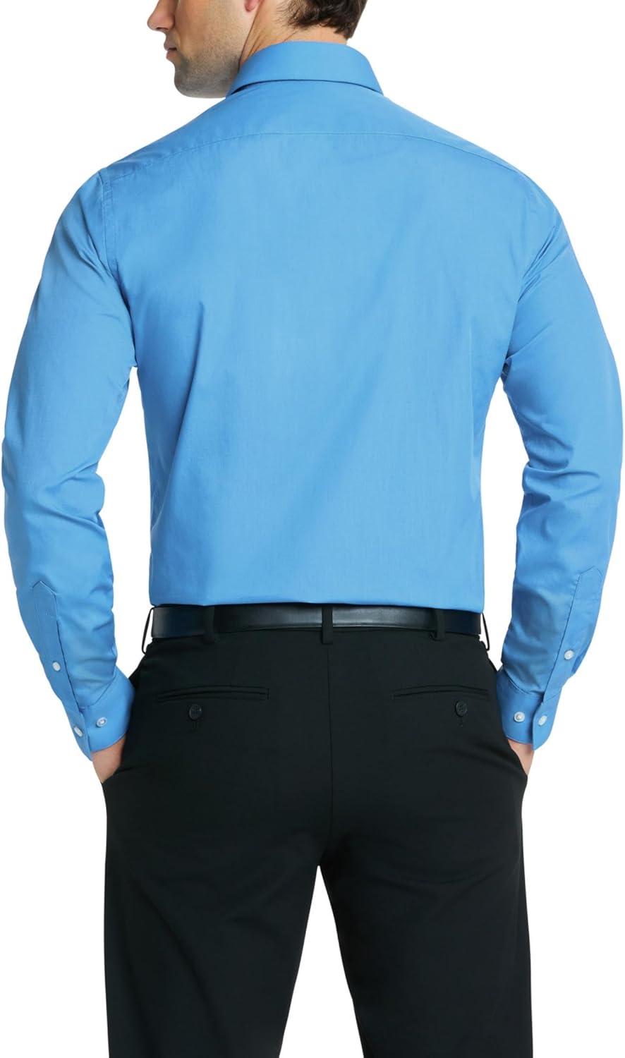 imageVan Heusen Mens Dress Shirt Fitted Poplin SolidPacifico