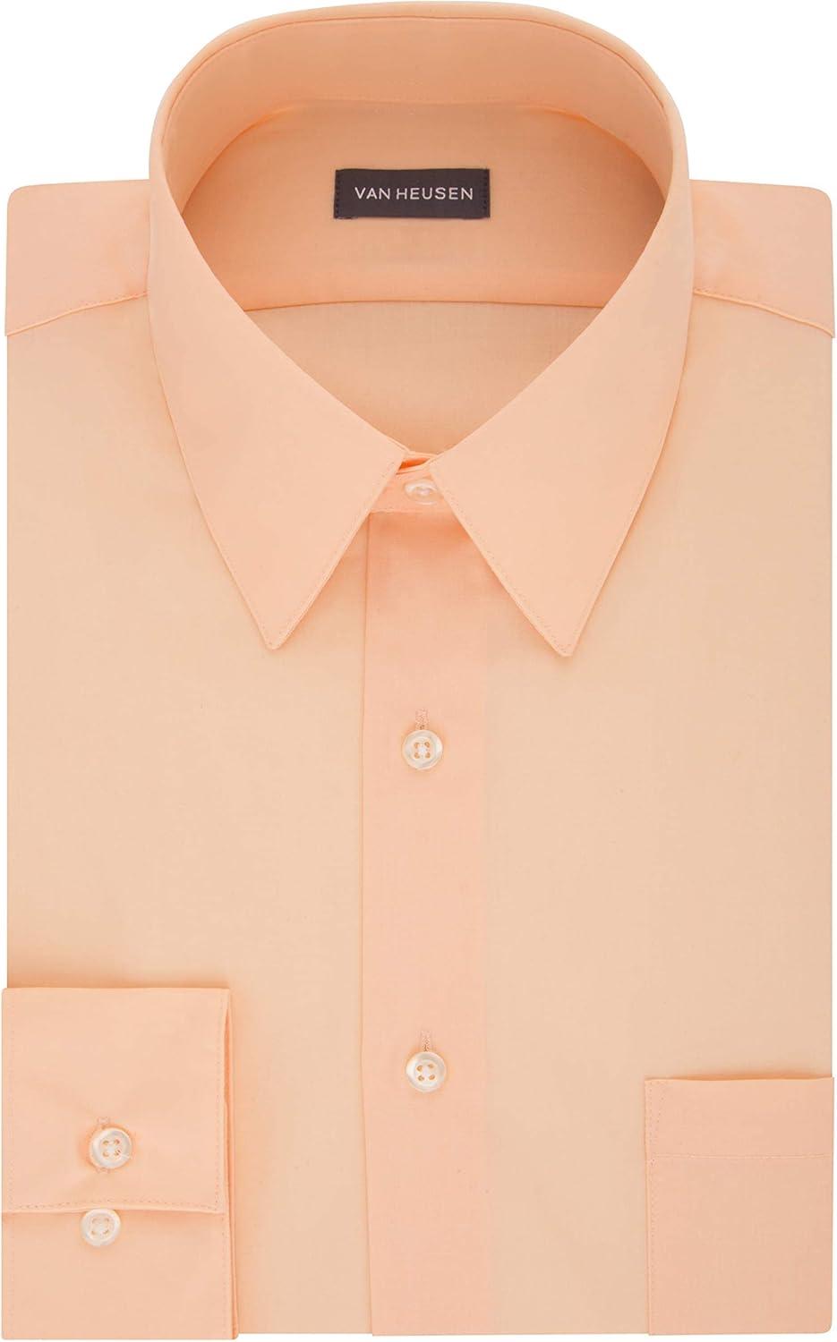 imageVan Heusen Mens Dress Shirt Fitted Poplin SolidScallop