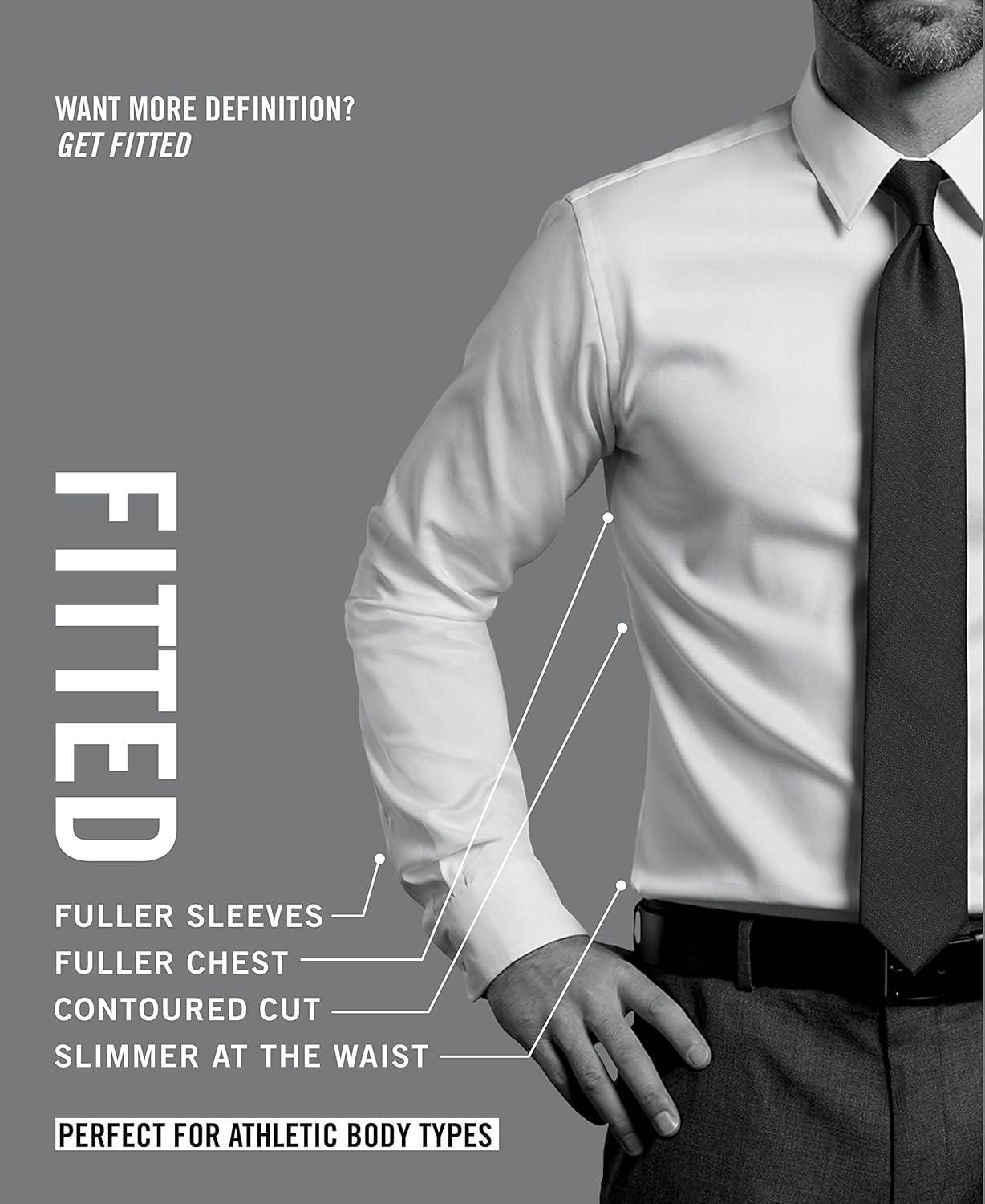 imageVan Heusen Mens Dress Shirt Fitted Poplin SolidScallop