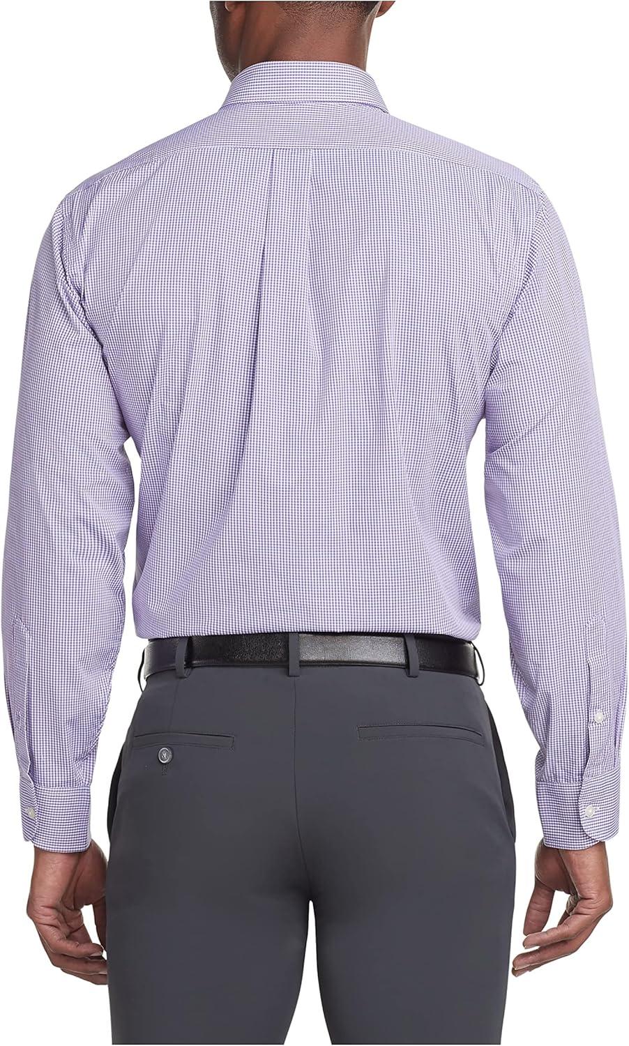 imageVan Heusen Mens Dress Shirt Regular Fit Pinpoint StripeAmethyst