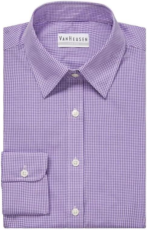 imageVan Heusen Mens Dress Shirt Regular Fit Pinpoint StripeAmethyst