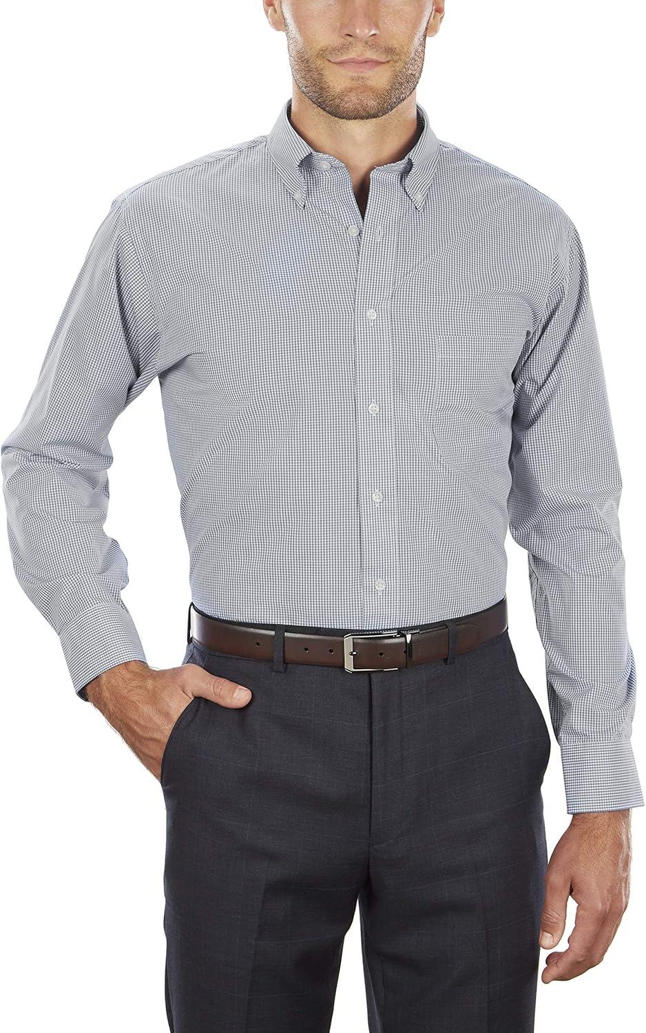 imageVan Heusen Mens Dress Shirt Regular Fit Pinpoint StripeBlack