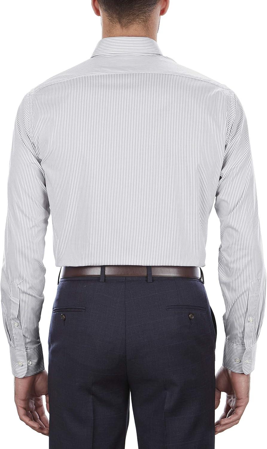 imageVan Heusen Mens Dress Shirt Regular Fit Pinpoint StripeIced Grey
