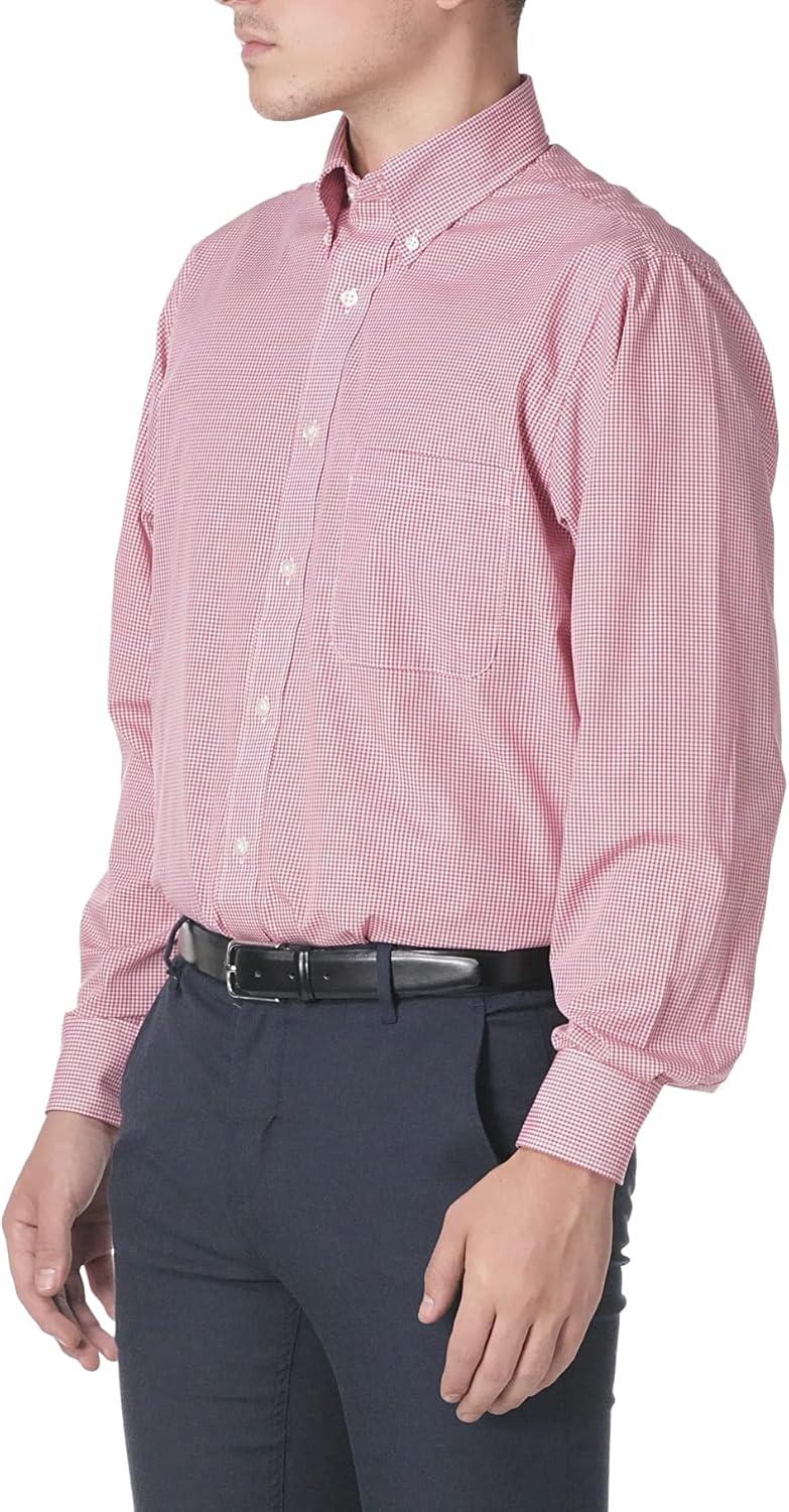 imageVan Heusen Mens Dress Shirt Regular Fit Pinpoint StripeRed Henna