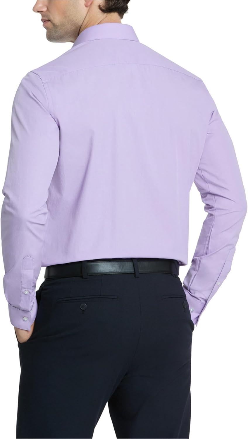 imageVan Heusen Mens Dress Shirt Regular Fit Poplin SolidLavender