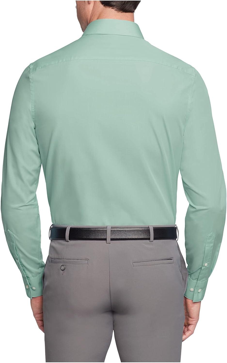 imageVan Heusen Mens Dress Shirt Regular Fit Poplin SolidLeaf