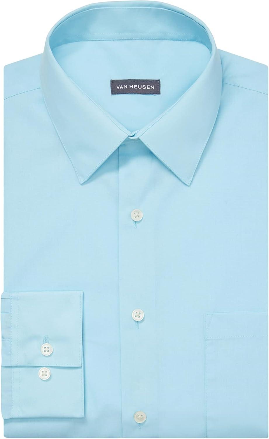 imageVan Heusen Mens Dress Shirt Regular Fit Poplin SolidMist