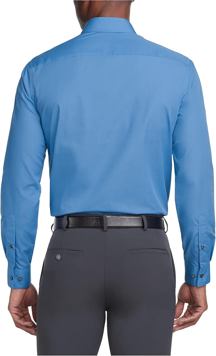 imageVan Heusen Mens Dress Shirt Regular Fit Poplin SolidPacifico