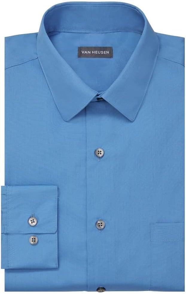 imageVan Heusen Mens Dress Shirt Regular Fit Poplin SolidPacifico