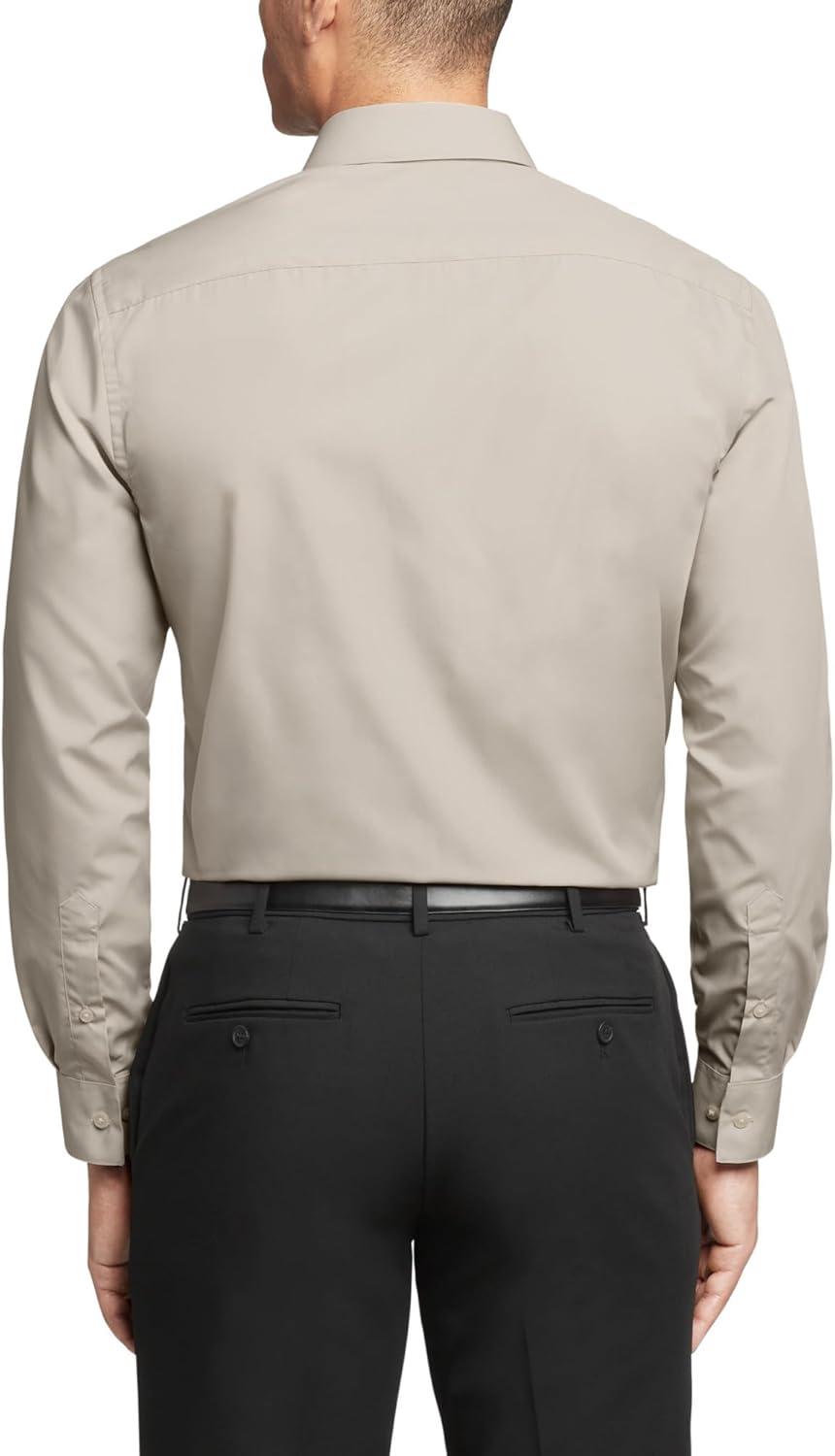 imageVan Heusen Mens Dress Shirt Regular Fit Poplin SolidStone