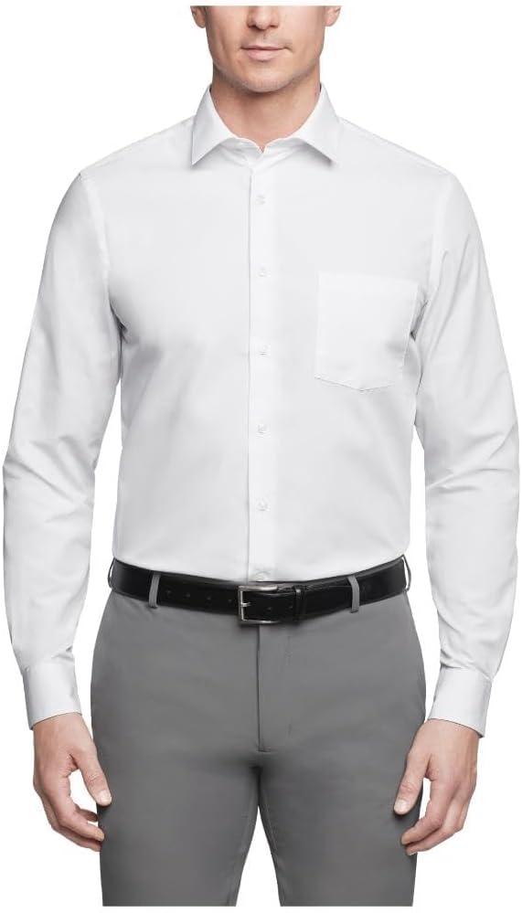 imageVan Heusen Mens Dress Shirt Regular Fit Poplin SolidWhite