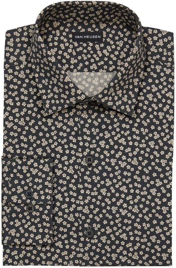 imageVan Heusen Mens Dress Shirt Slim Fit Stain Shield StretchOld Beige Stone