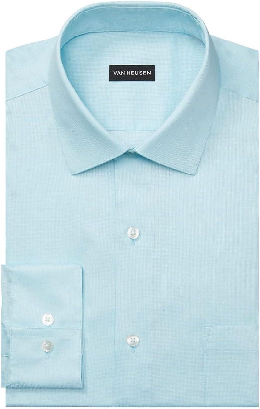 imageVan Heusen Mens Dress Shirt Slim Fit Stain Shield StretchOld Bermuda Blue