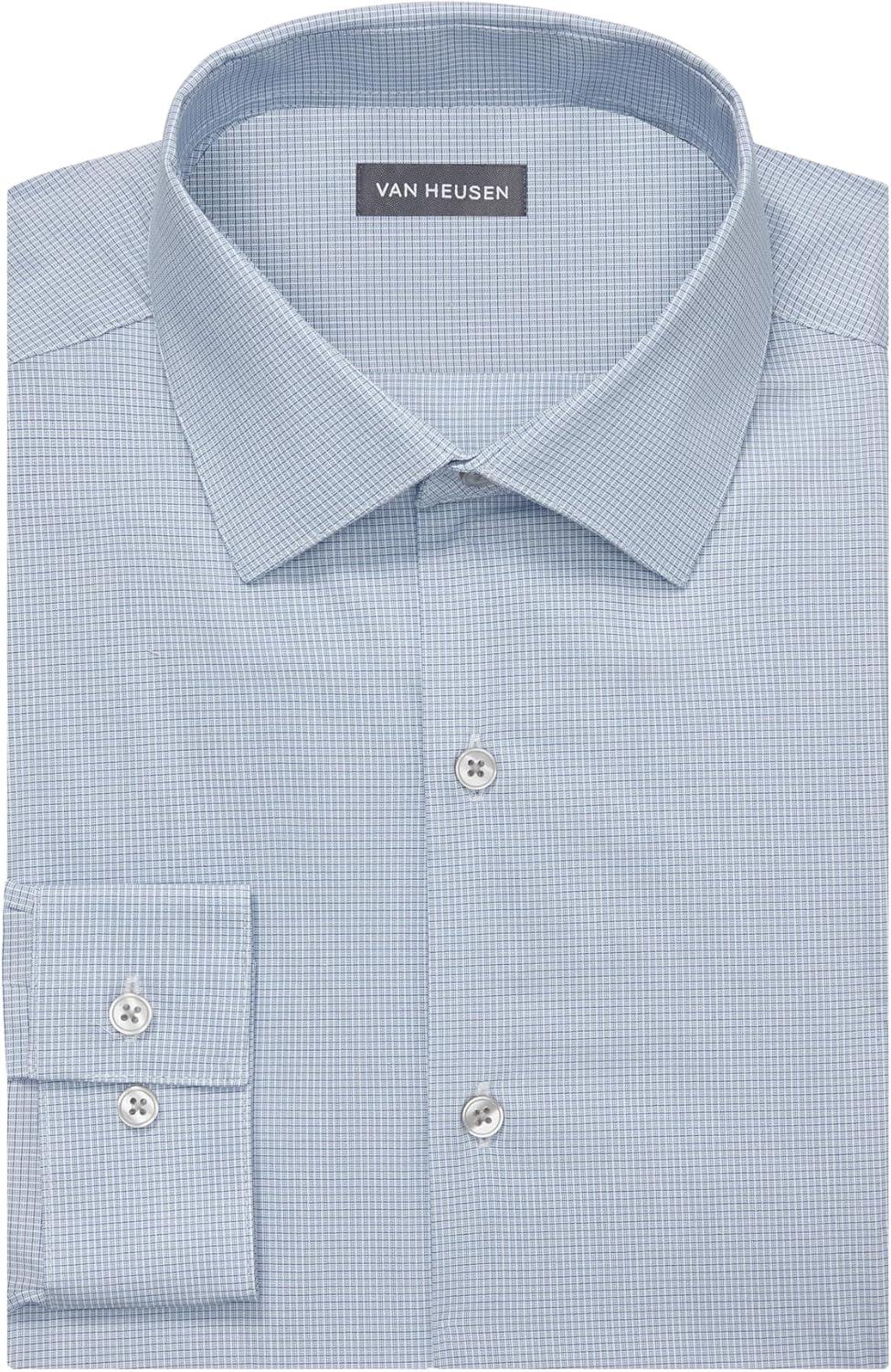 imageVan Heusen Mens Dress Shirt Slim Fit Stain Shield StretchOld Blue Sea