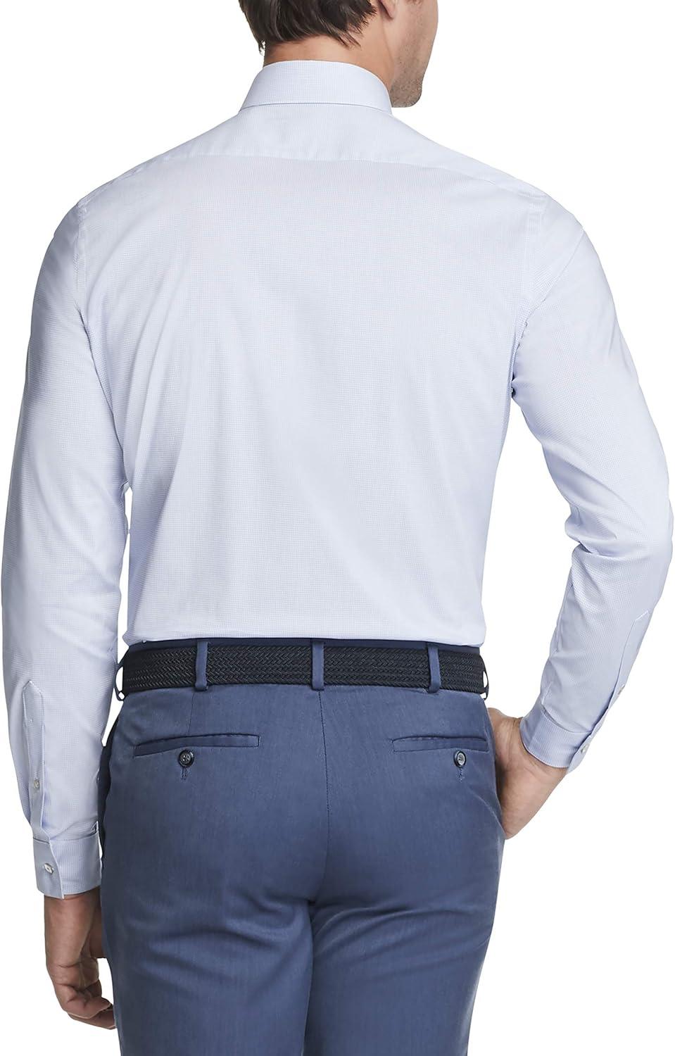imageVan Heusen Mens Dress Shirt Slim Fit Stain Shield StretchOld Blue Silver