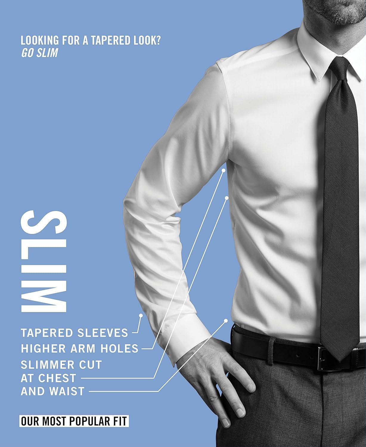 imageVan Heusen Mens Dress Shirt Slim Fit Stain Shield StretchOld Ebony