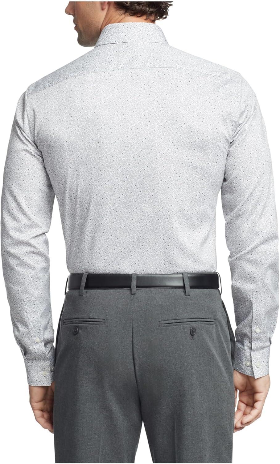 imageVan Heusen Mens Dress Shirt Slim Fit Stain Shield StretchOld Grey Clouds