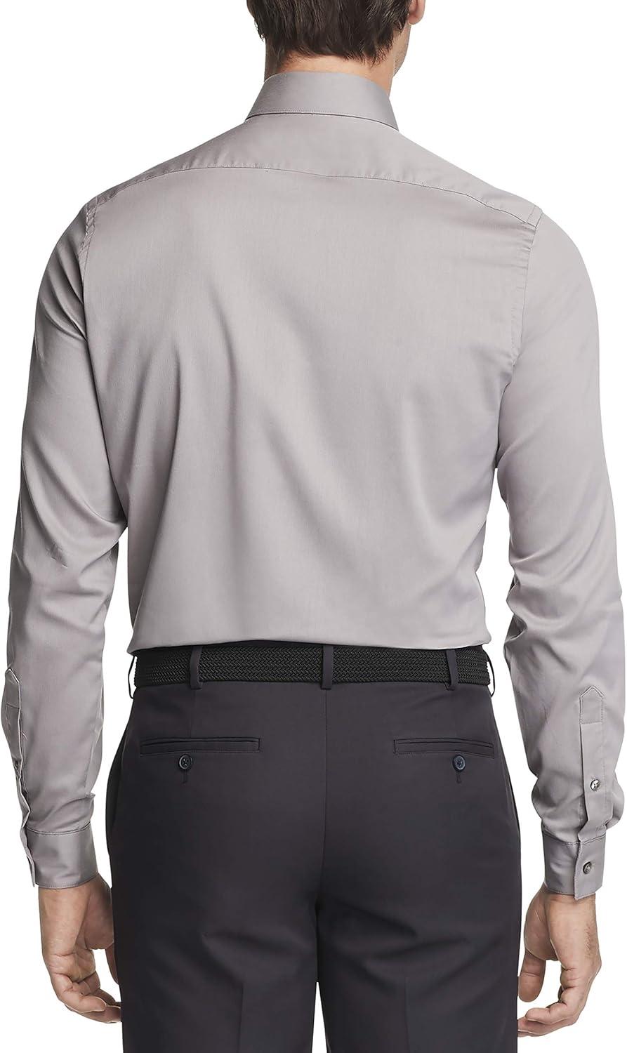 imageVan Heusen Mens Dress Shirt Slim Fit Stain Shield StretchOld Steel