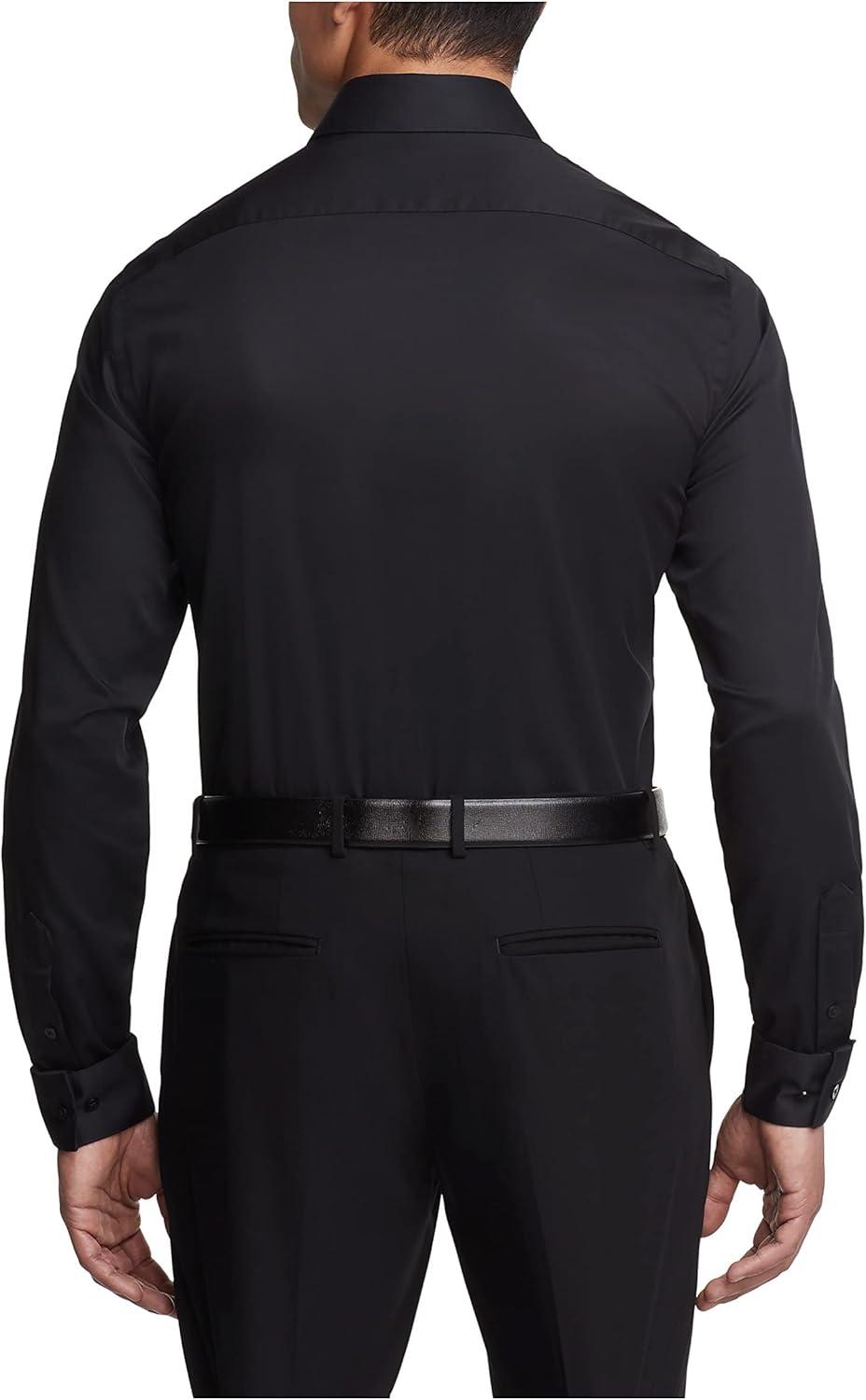 imageVan Heusen Mens Flex Collar Slim Fit Stretch Dress ShirtBlack