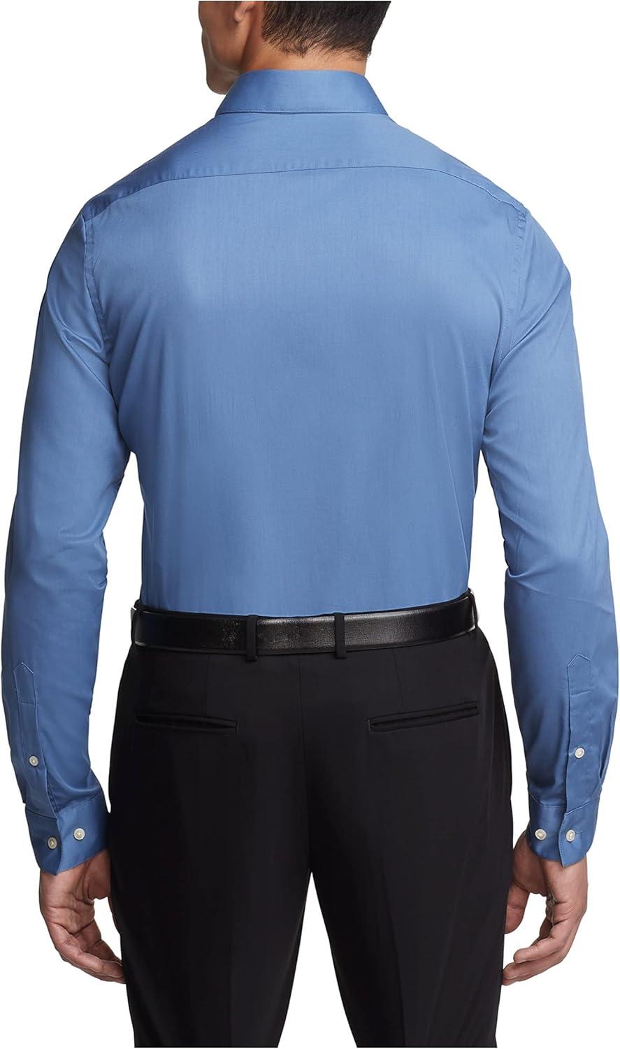 imageVan Heusen Mens Flex Collar Slim Fit Stretch Dress ShirtDusty Blue