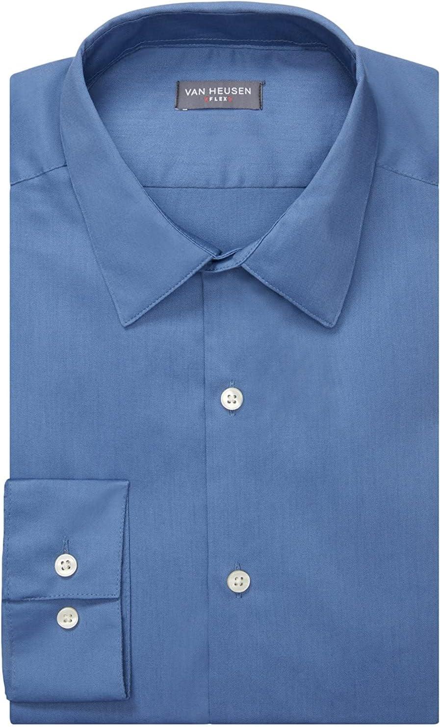 imageVan Heusen Mens Flex Collar Slim Fit Stretch Dress ShirtDusty Blue