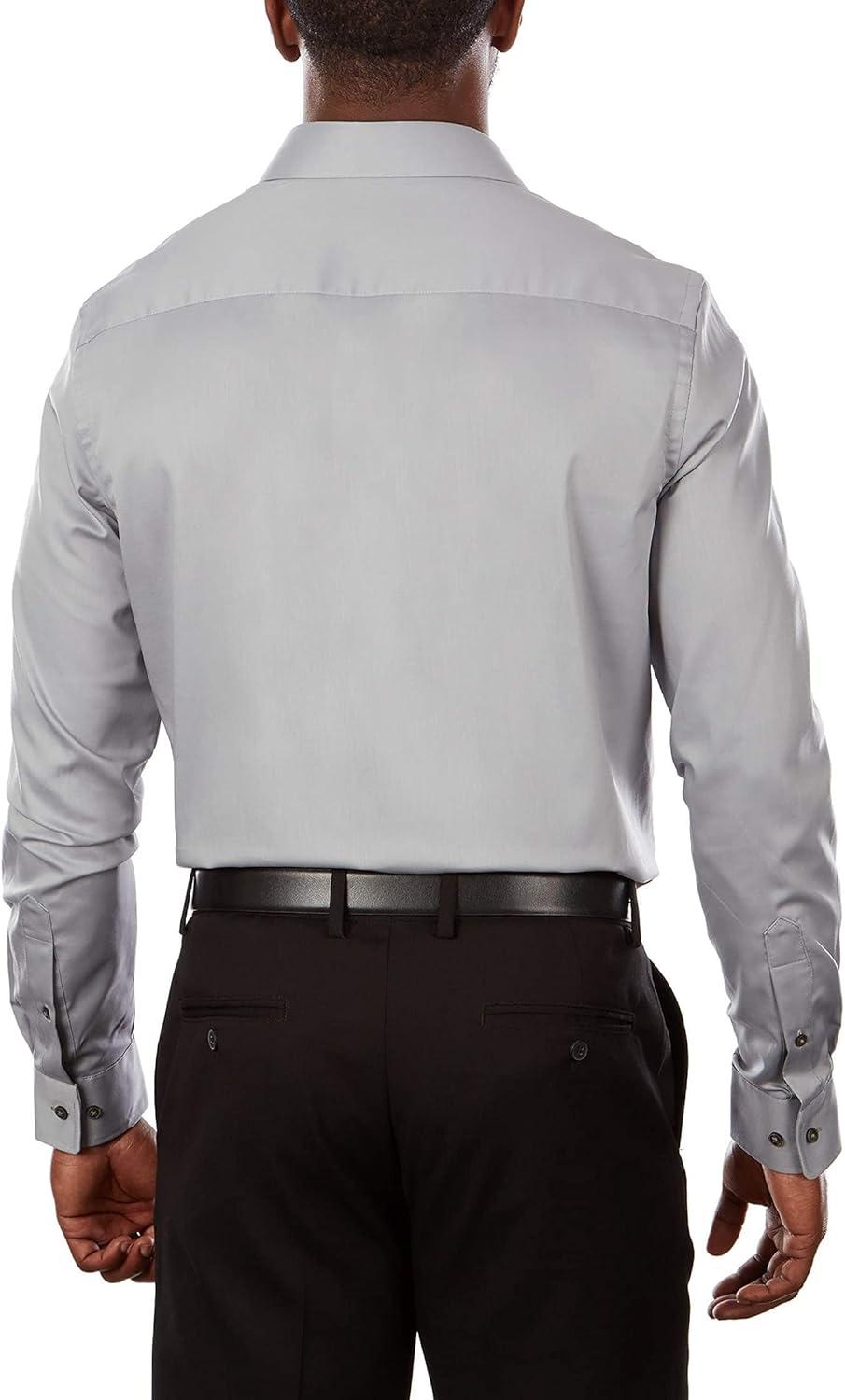 imageVan Heusen Mens Flex Collar Slim Fit Stretch Dress ShirtGrey Mist