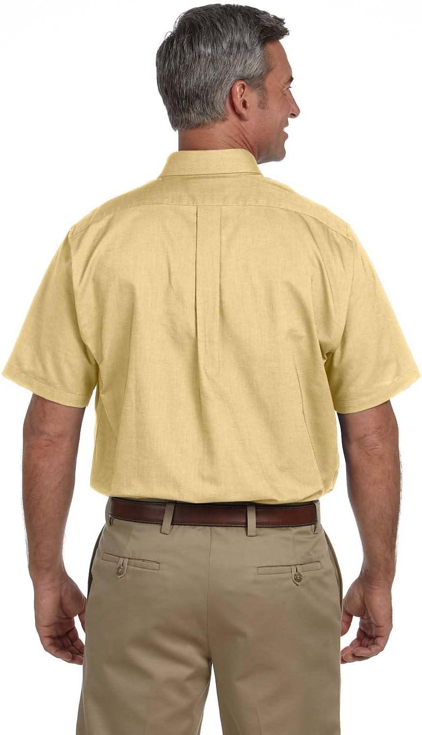 imageVan Heusen Mens Short Sleeve Dress Shirt Regular Fit Oxford SolidYellow