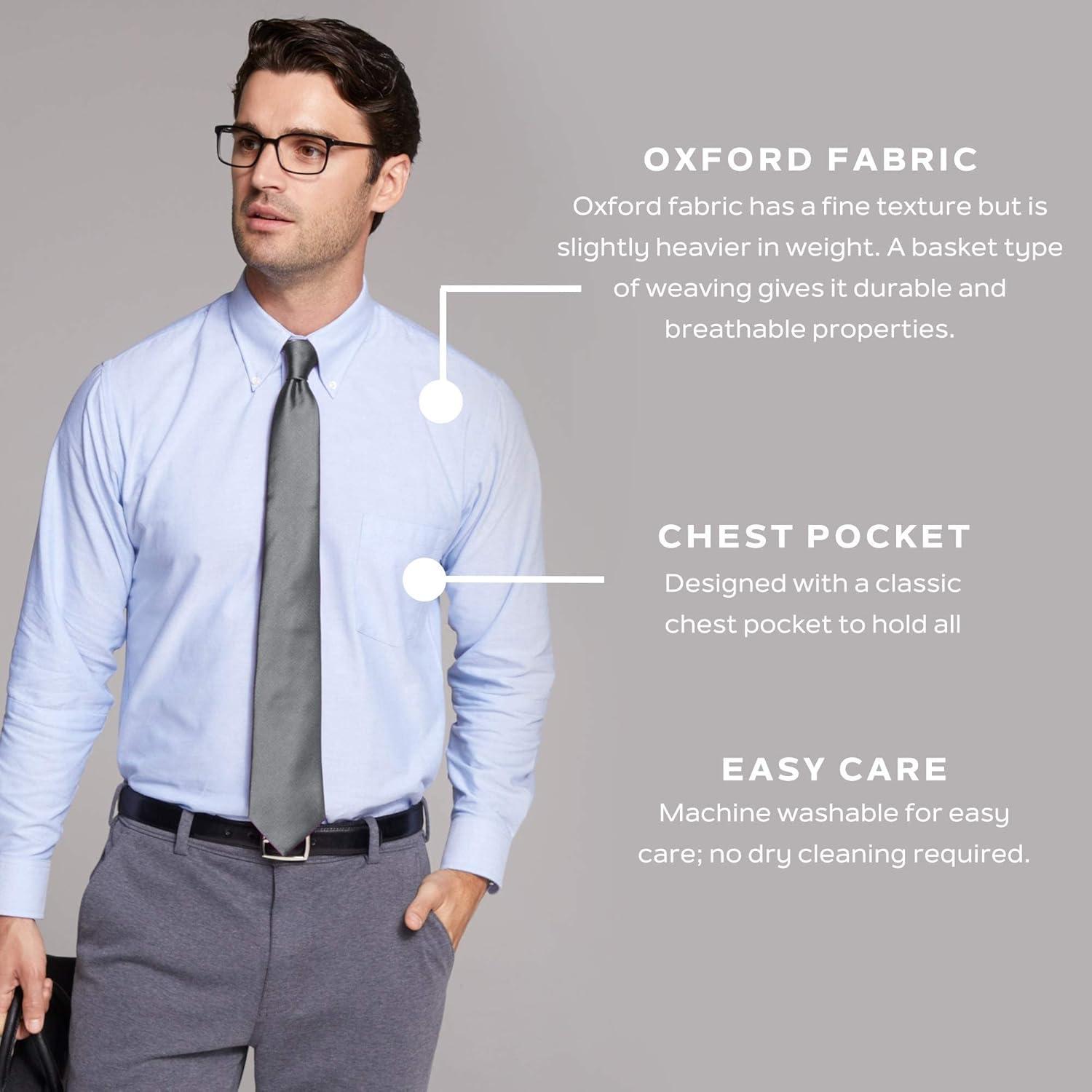 imageVan Heusen Mens Short Sleeve Dress Shirt Regular Fit Oxford SolidYellow