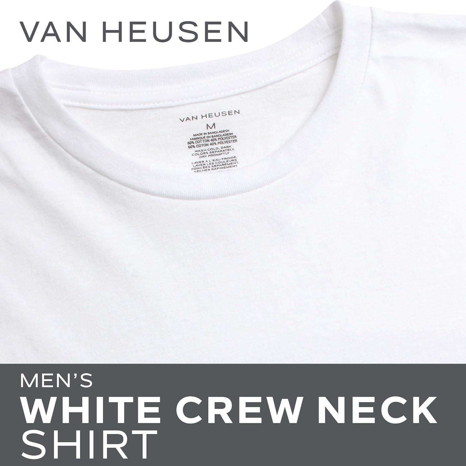 imageVan Heusen Mens Soft UndershirtWhite Crew Neck